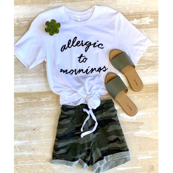 Olive green one band slide slip on sandals - Picture 6 of 8